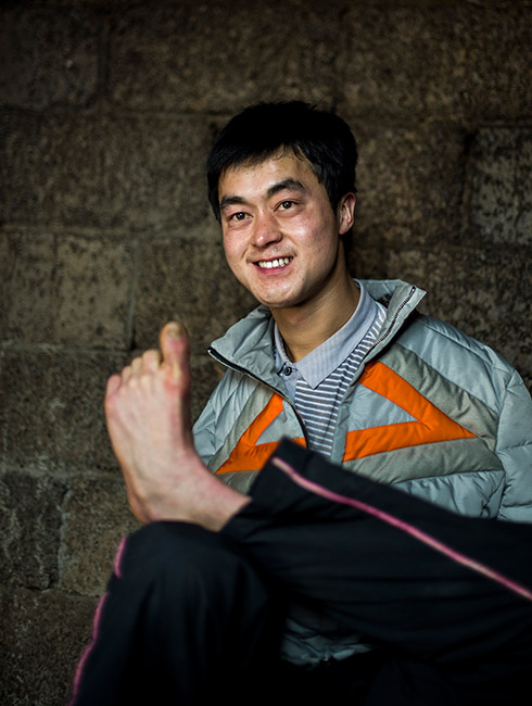 这是恩施无臂小伙陈兹方（3月2日摄）。